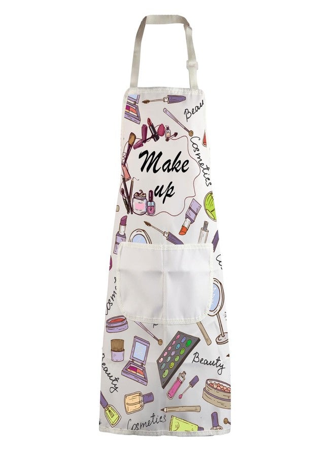 MBMSO Makeup Artist Aprons with Pockets Makeup Apron for Artist Esthetician Gift Cosmetology Student Gift Aprons (Makeup Artist Apron-w) - Image 1