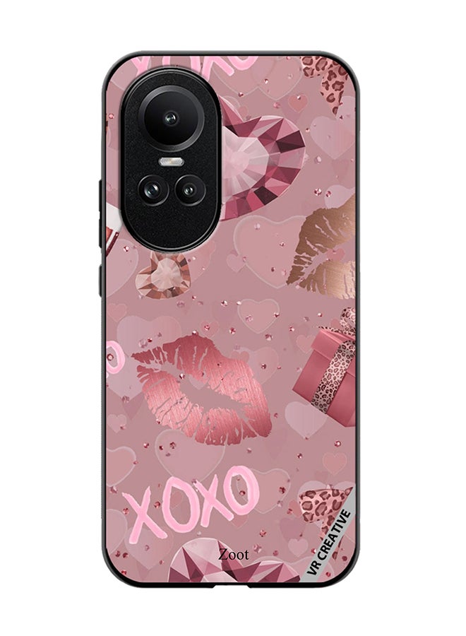 VR CREATIVE Protective Case Cover For Oppo Reno 10 Pro XOXO Design Multicolour - Image 1