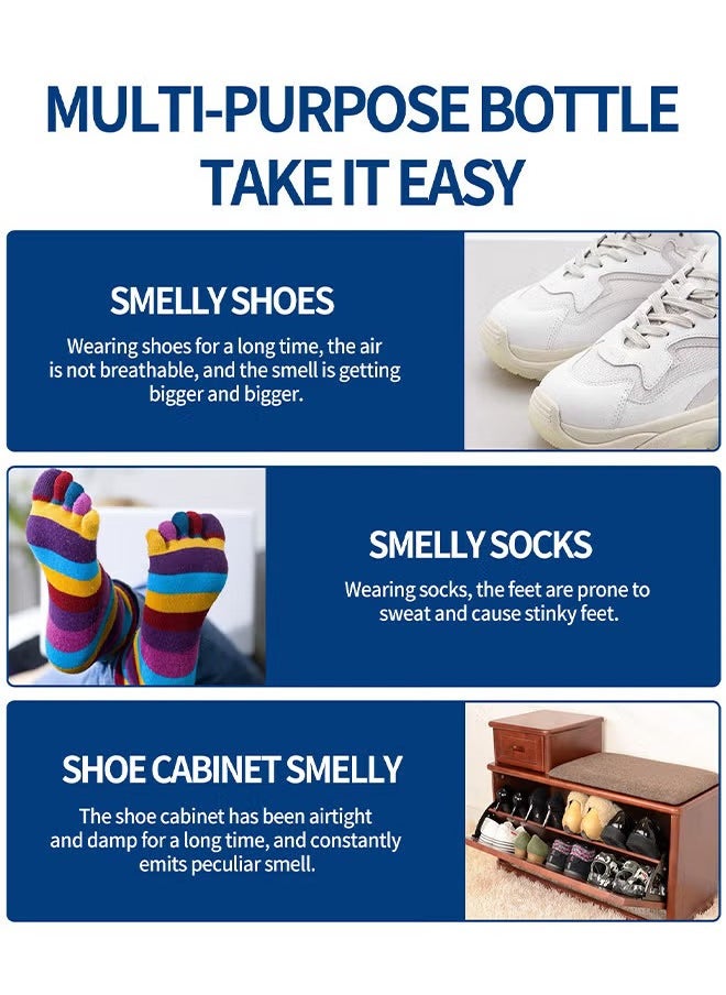 SOUTH MOON 60ml Shoe and Sock Antibacterial Spray Shoe Odor Eliminator Deodorizer Spray and Removes Bad Smells of Boots Heels Tennis Shoe Cleats Sneakers Ballet Shoe Sports Shoes  - Image 3