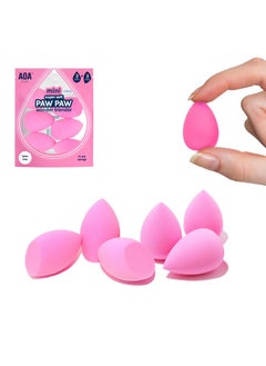 AOA STUDIO AOA STUDIO Collection MiNi Makeup Sponge Set Blender Latex Free and High-definition of 6 For Powder Cream Liquid, Super Soft Wonder Beauty Cosmetic 3 Tear Drop + Beveled Shape (Pink)  - Image 1