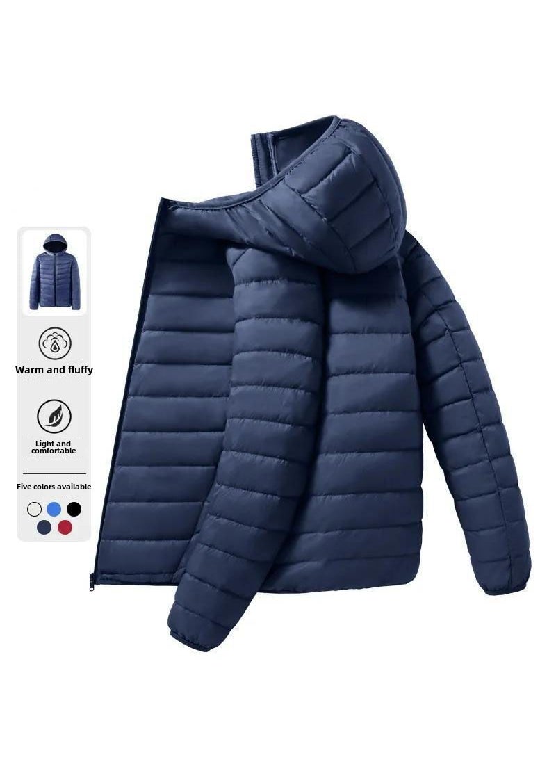 Generic - Stylish Mens Short Cotton Outerwear Tibetan blue hooded [brand special clearance treatment]] - Image 1