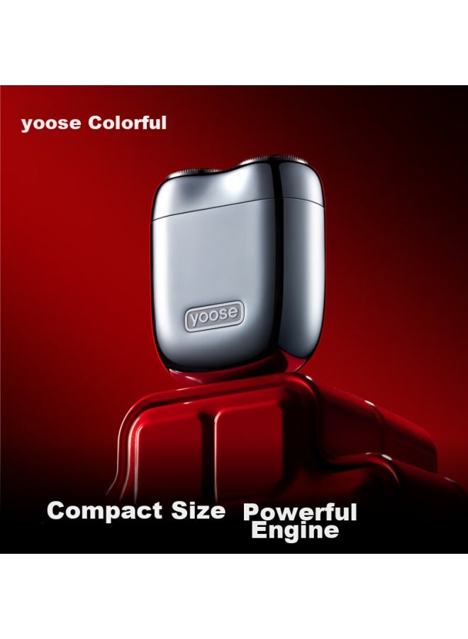Yoose Electric Shaver Portable Alloy Razor For Men, Rotary Shaving, Birthday Gift, Valentine's Day Gift For Boyfriend Or Husband, Beard Trimmer, Mini2.0, Heart-shaped Gift Box - Image 3