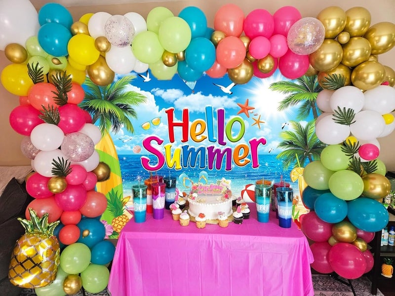 ELECDON Summer Hawaiian Beach Backdrop - Image 2