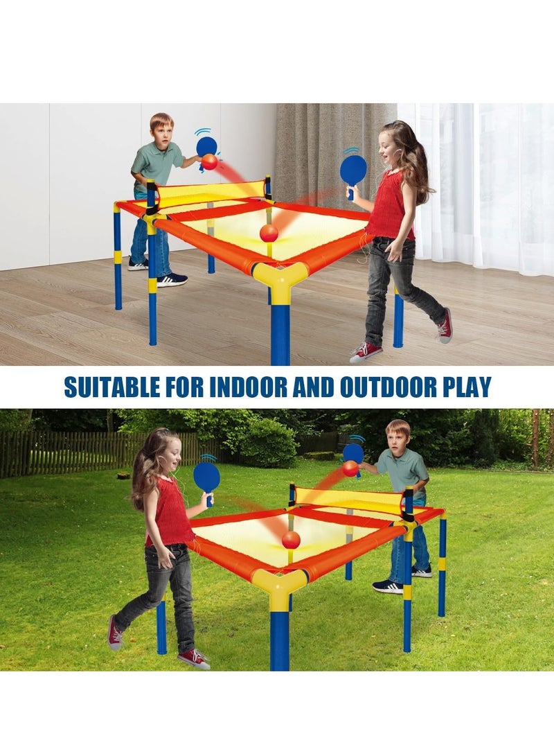 Rally 3 in 1 Kids Playset - Portable Trampoline Ping Pong Table Tennis Basketball - Image 5