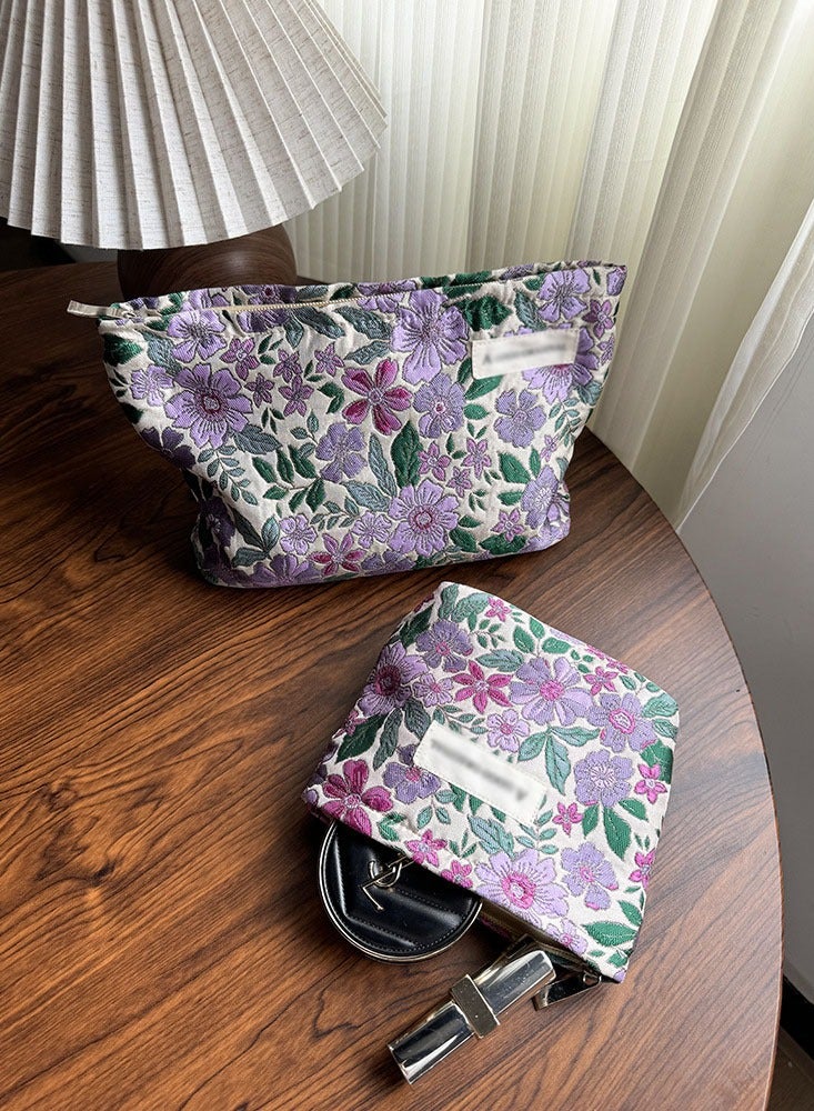 Zipper Printed Cosmetic Bag, Used to Store Cosmetics, Skin Care Products, Bathroom Supplies, Nail Polish Storage and Other Beauty Essentials, Travel Bag 15*13*2cm - Image 3