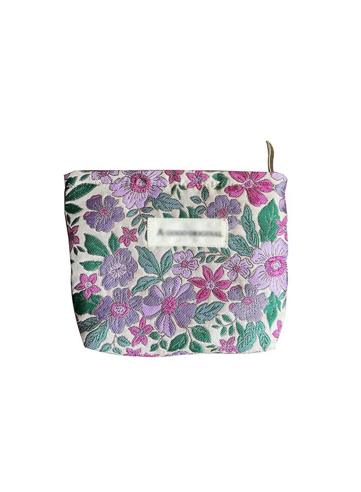 Zipper Printed Cosmetic Bag, Used to Store Cosmetics, Skin Care Products, Bathroom Supplies, Nail Polish Storage and Other Beauty Essentials, Travel Bag 15*13*2cm - Image 4