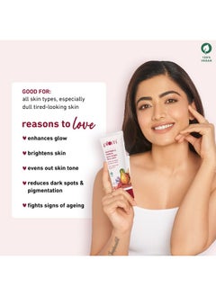 Plum Saffron & Papaya Glow & Brightening Face Wash | With Vitamin B5 | Boosts Glow, Brightens Skin | Non-Drying, Gel-Based | All Skin Types | Glow Bright Face Wash For Women & Men | Sulphate-Free | 100% Vegan | 100 Ml  - Image 2