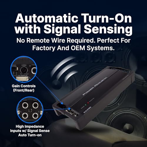 POWER ACOUSTIK مضخم صوت باور أكوستيك RZ4-2000D 2000 واط فئة D 4 قناة ، أسود ، 13.60 بوصة × 6.30 بوصة × 3.50 بوصة - Image 4