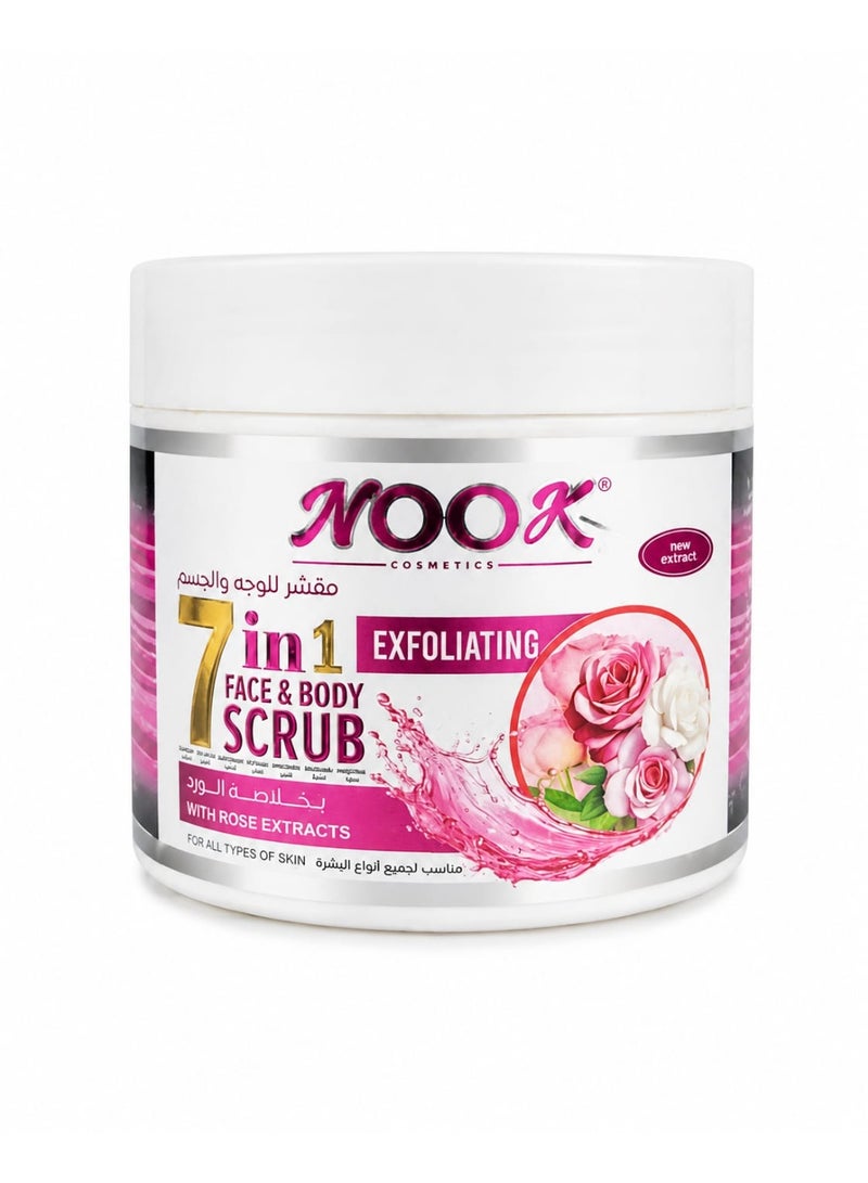 Face&Body Scrub 7 In 1 With Rose Extracts 550ml