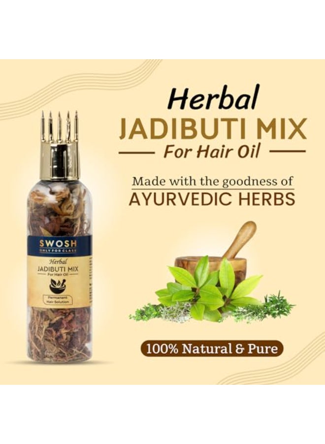 SWOSH Ayurvedic Herbal Hair Oil Mix 2 Combo Bottle with Healthy Hair Packed with Goodness of Ayurvedic Natural Dried Herbs For Oil Infusion Made In India Pack of 21 pack 035 Oz10 gm - Image 4