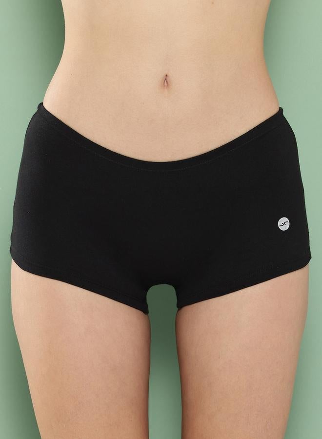 Leading Lady Pack of 2  - Solid Cotton Boyshorts - Image 2