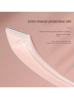 Red Blossom 2Pc Premium Eyebrow Trimmer Scissors Set, Curved Eyebrow Razor Eyebrow Scissors With Comb Easy Brow Trimming Take It Anywhere For Beginners Pink Color  - Image 5