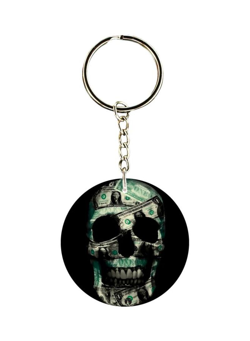 RKN Skull Printed Double Sided Keychain