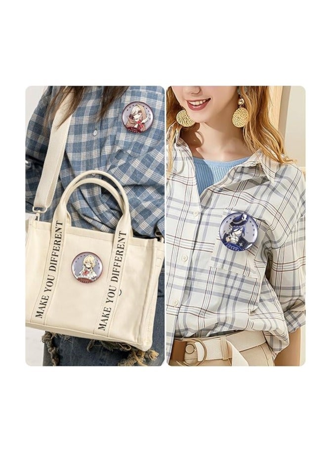 general Genshin Impact Character Badge 58mm - Clorinde Story Quest - Furina, Navia, Clorinde, Lyney, Lumine, Aether, Paimon - Image 3