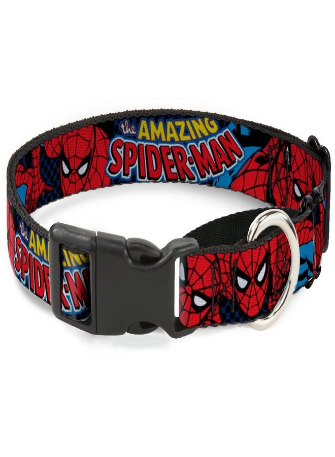 Buckle Down Dog Collar Martingale Amazing Spider Man 9 to 15 Inches 1.0 Inch Wide - Image 1