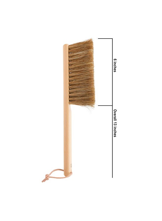 Redecker Narrow Hand Brush with Oiled Beechwood Handle, Strong Plant-Based Bristles, Hanging Loop, Made in Germany - Image 3