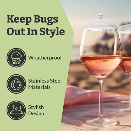BEV HAT BevHat Stainless Steel Drink Covers (12 Pack), Wine Glass Covers for Outdoors, Protect Cocktails, Coffee Mugs, Tea Cups, Beers, Keep Bugs Out, Wine Accessories & Drink Lids - Image 4
