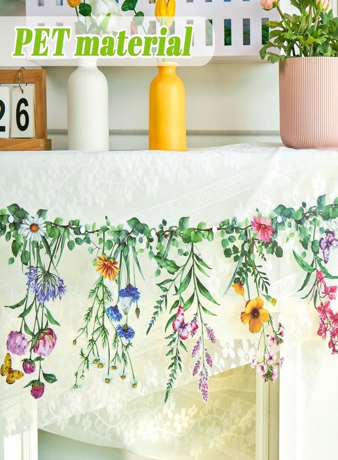 SUNBEAUTY Wildflower Banner 2 Pcs Garden Party Flower Spring Summer Reusable Waterproof Garland 9.8FT for Enchanted Garden Woodland Tropical Wedding Baby Shower Birthday Tea Supplies Girl Decorations - Image 5