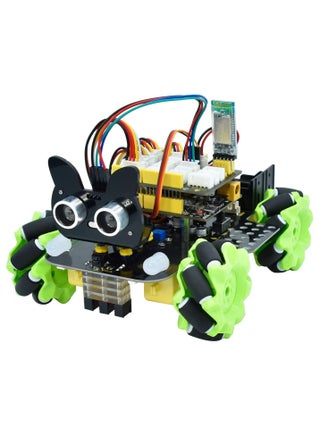 4WD Mecanum Robot for Arduino,IR&Bluetooth Control, Ultrasonic Follow and Obstacle Avoidance,DIY Electronics Programming Stater Kit for Teens Adults,15+ - pzsku/Z4F78C43FA5837937D6DDZ/45/_/1671626585/4d0f21e4-65d1-4000-9713-03d341d15582