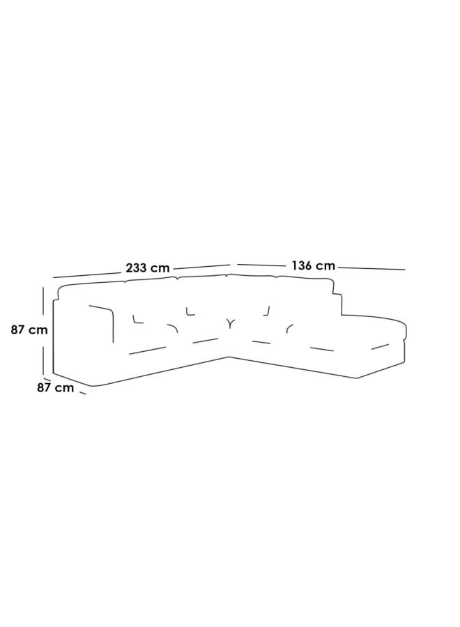 Retro Modern corner sofa 233 cm - black  - Image 4