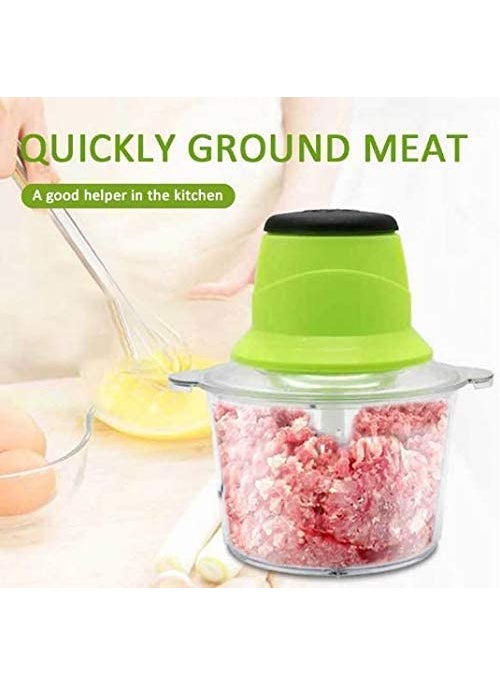 ECAPT ECAPT MEAT GRINDER MINCER MACHINE BOWL 2 Ltr CAPASITY 250 Watt KITCHEN FOOD CHOPPER MEAT VEGETABLES ONION FRUIT NUTS BLENDER STAINLESS STEEL ABS  - Image 2