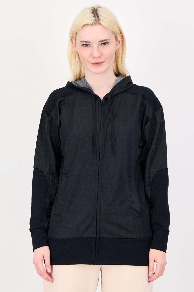 Nike Women Loose Fit Long Sleeve Training Hoodie, Black - Image 1