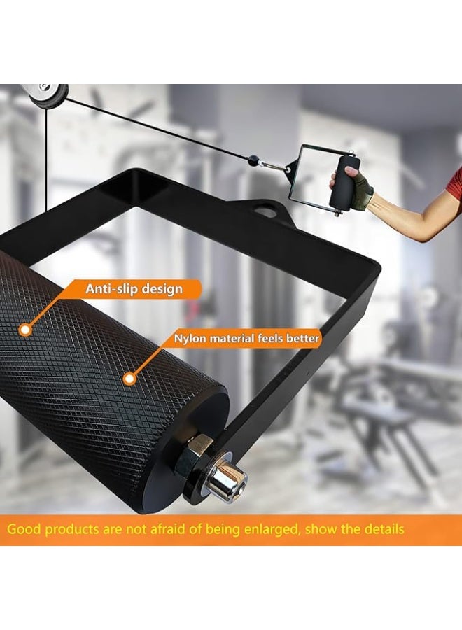 MARSAFIT Gym Fitness LAT Pulldown Attachments, Fat Arm Wrestling Exercise D Handle Cable Attachment, Arm Lifting Deadlift Handle Grip for Finger Wrist Strength - Image 3