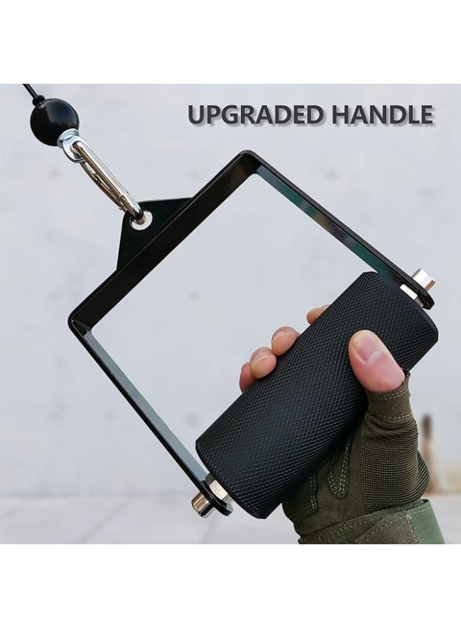 MARSAFIT Gym Fitness LAT Pulldown Attachments, Fat Arm Wrestling Exercise D Handle Cable Attachment, Arm Lifting Deadlift Handle Grip for Finger Wrist Strength - Image 1