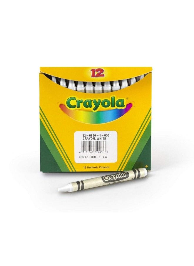 Crayola - Crayons White Single Color Crayon Refill 12 Count Bulk Crayons School Supplies - Image 1