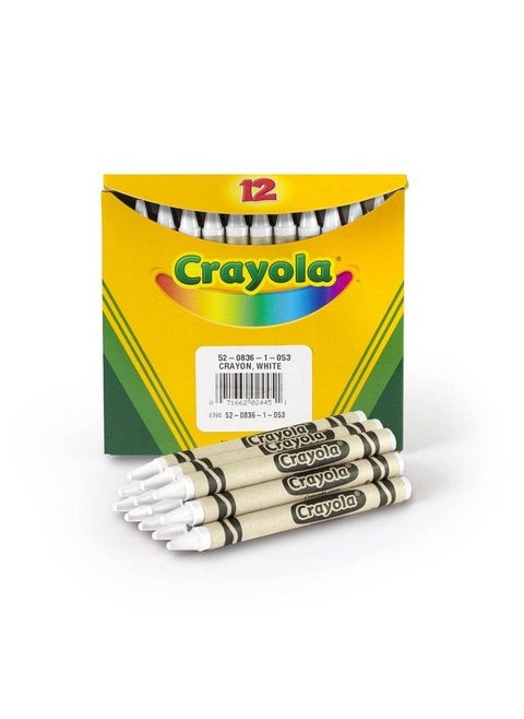 Crayons White Single Color Crayon Refill 12 Count Bulk Crayons School Supplies