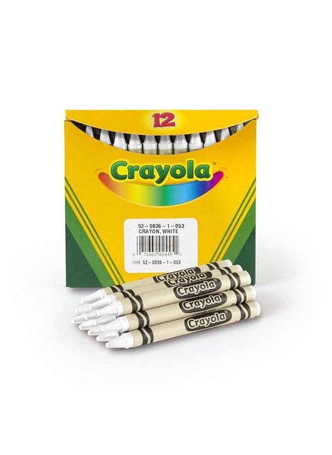 Crayola - Crayons White Single Color Crayon Refill 12 Count Bulk Crayons School Supplies - Image 1