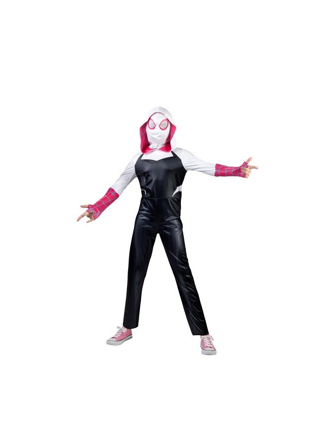 Jazwares MARVEL Girls Spider Gwen Costume, Spider Man Gwen Stacy Kids Superhero Halloween Costume, Child - Officially Licensed Large - Image 2