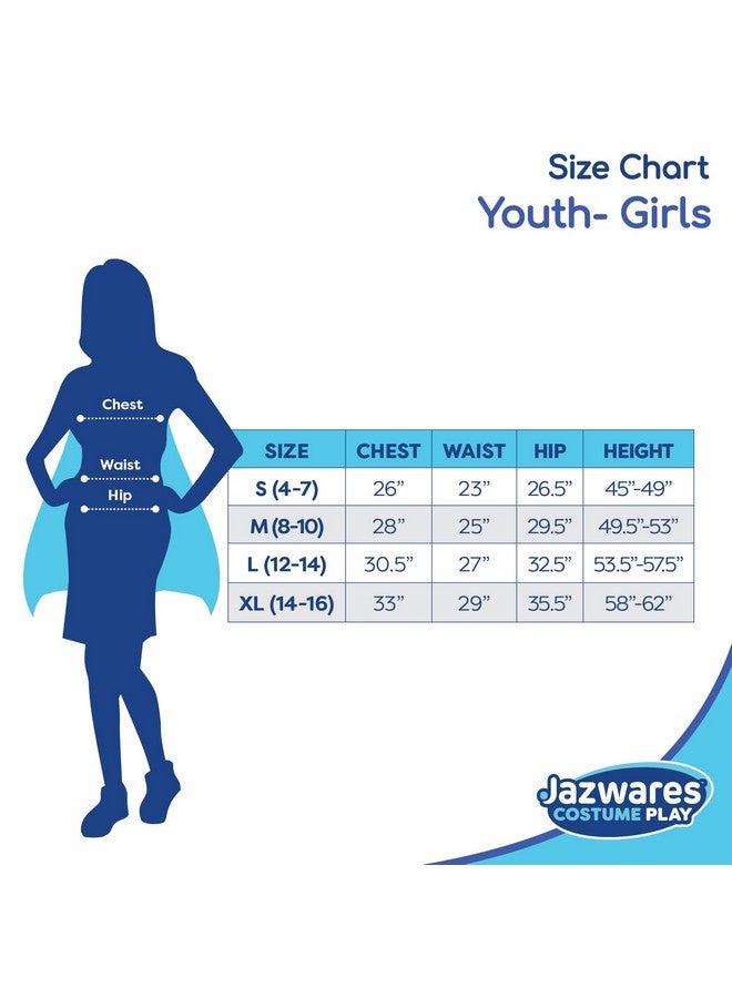 Jazwares MARVEL Girls Spider Gwen Costume, Spider Man Gwen Stacy Kids Superhero Halloween Costume, Child - Officially Licensed Large - Image 3