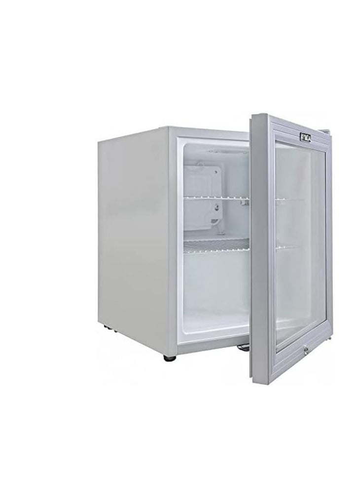 بانكول ثلاجة صغيرة بباب زجاجي من بانكول لون رمادي - Image 2