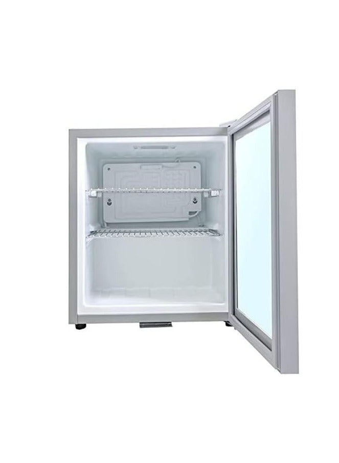 بانكول ثلاجة صغيرة بباب زجاجي من بانكول لون رمادي - Image 3