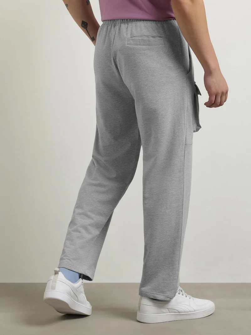 NOBERO  Gray Straight Fit Joggers for Men for Men | Best Price UAE