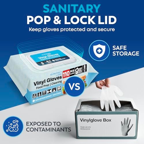 Keppi 110 Pack Clear Vinyl Gloves – Disposable Latex-BPA & Powder-Free – Food Safe Plastic Gloves for Cooking Cleaning Food Prep Catering BBQ Baking & Restaurant Use - (Small) - Image 2