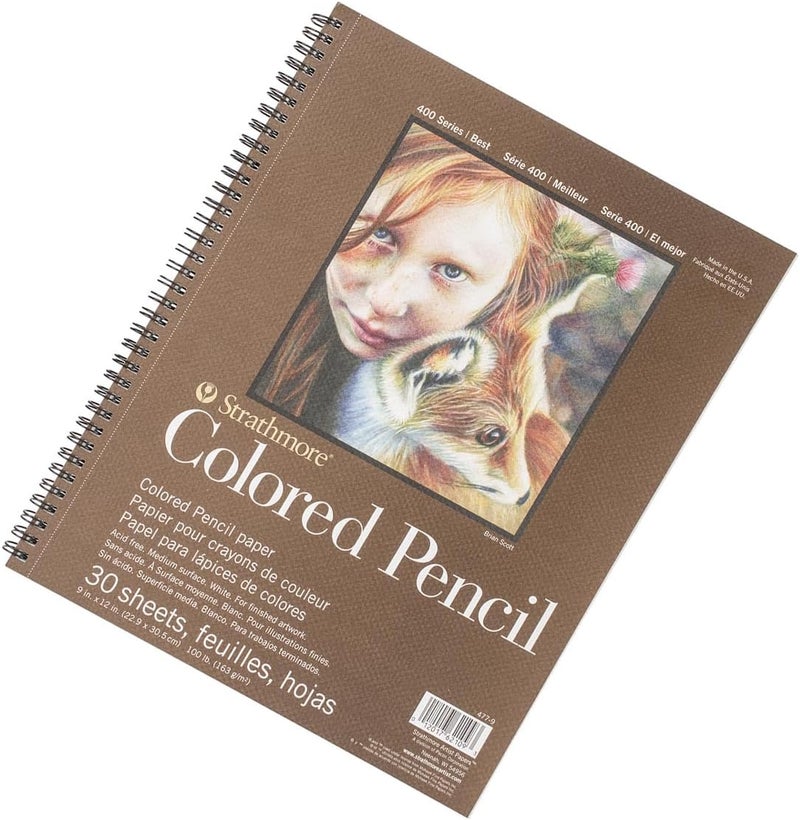 Strathmore Colored Pencil Spiral Paper Pad 9"X12"-30 Sheets -62477900, White - Image 3