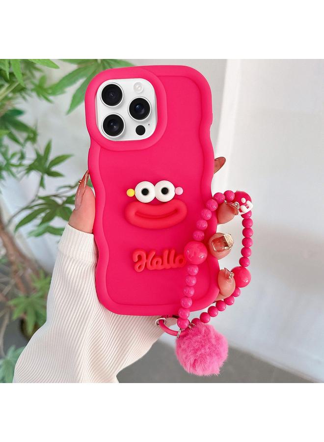 Zaboon Case For iPhone 13 Pro Max Cartoon Sausage Mouth TPU Phone Case with Bead Chain - Image 1