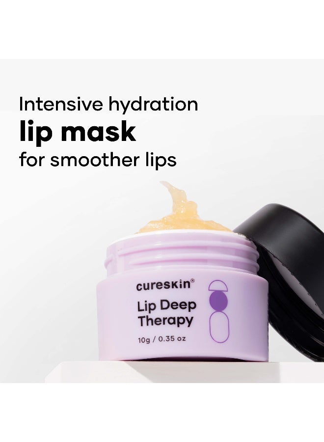 Cureskin Lip Deep Therapy Lip Mask | Moisturizing Lip Treatment with Vitamin C + Shea Butter for Soft Hydrated Lips | Overnight Repair | Lip Balm For Dry Chapped Lips | Lasting Hydration, 10 g (Pack of 1) - Image 2