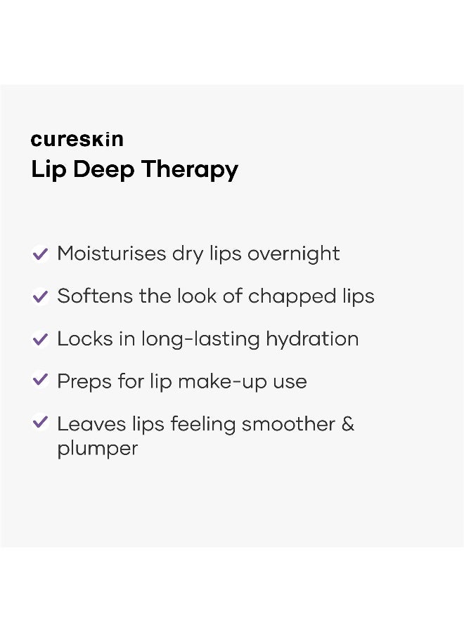 Cureskin Lip Deep Therapy Lip Mask | Moisturizing Lip Treatment with Vitamin C + Shea Butter for Soft Hydrated Lips | Overnight Repair | Lip Balm For Dry Chapped Lips | Lasting Hydration, 10 g (Pack of 1) - Image 3