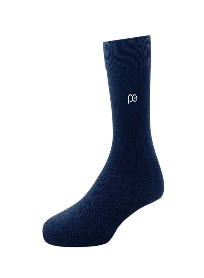 Peter England Men's Cotton Full Length Socks (Multicolour, Free Size) - Pack of 3 - Image 3