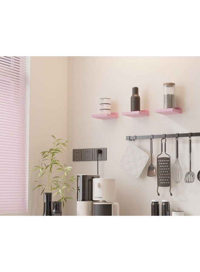 QsQueen Small Floating Shelves Mini Shelves Hanging Display 5 Inch Wall Shelf for Bathroom Livingroom Bedroom,3 Pack, with 2 Types of Installation, Great for Room Decor - Image 2