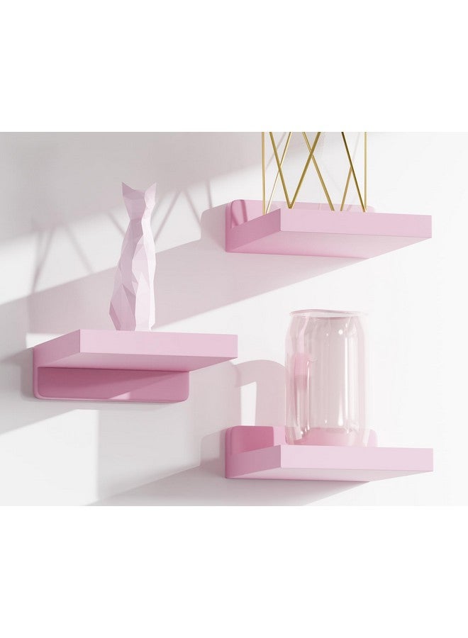 QsQueen Small Floating Shelves Mini Shelves Hanging Display 5 Inch Wall Shelf for Bathroom Livingroom Bedroom,3 Pack, with 2 Types of Installation, Great for Room Decor - Image 1