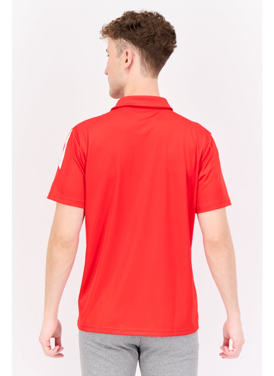 PUMA Men Sportswear Fit Short Sleeve Outdoor Polo, Red  - Image 3