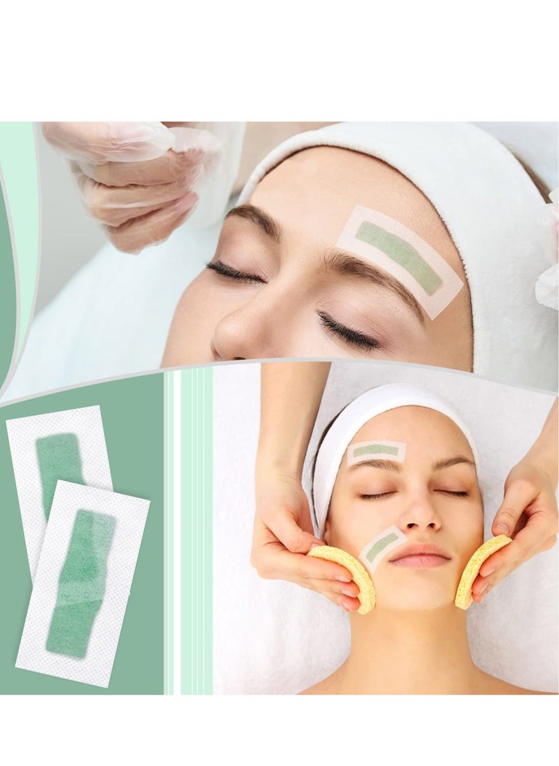 Captaintech - Hair Removal Wax Paper, 96 Pieces of Women's Lips Facial Wax Strips Lip Hair Beard Face Smooth Whitening Paste Ready-to-use Fast Hair Removal Patch for Arms, Legs, Armpit Hair, Eyebrow Hair, Etc. - Image 1