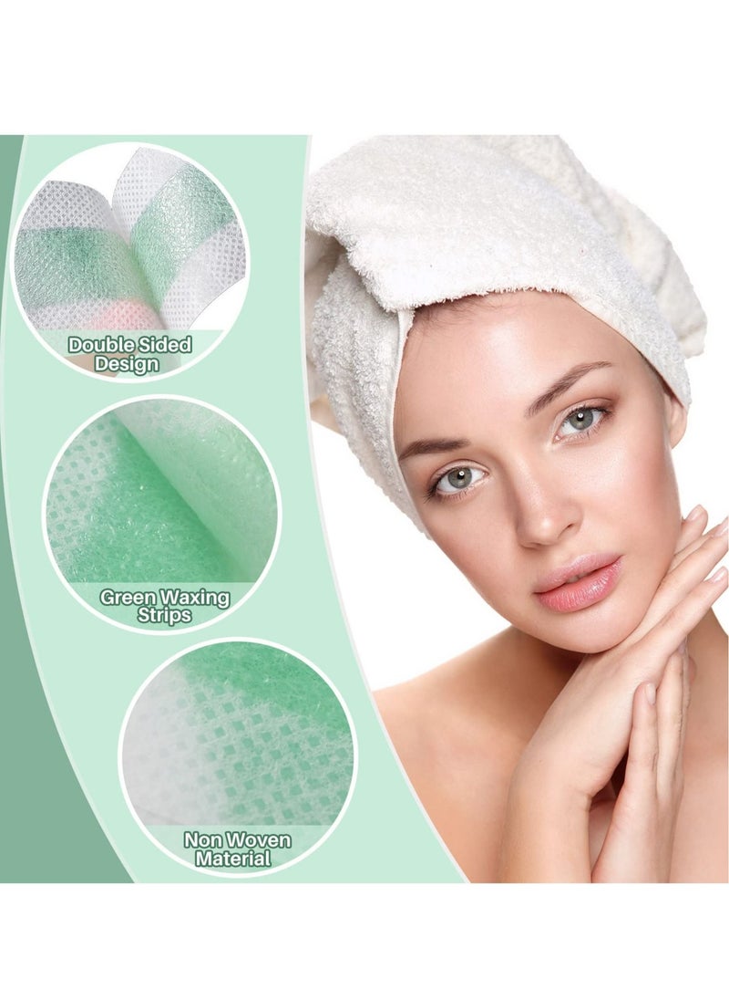 Captaintech - Hair Removal Wax Paper, 96 Pieces of Women's Lips Facial Wax Strips Lip Hair Beard Face Smooth Whitening Paste Ready-to-use Fast Hair Removal Patch for Arms, Legs, Armpit Hair, Eyebrow Hair, Etc. - Image 1