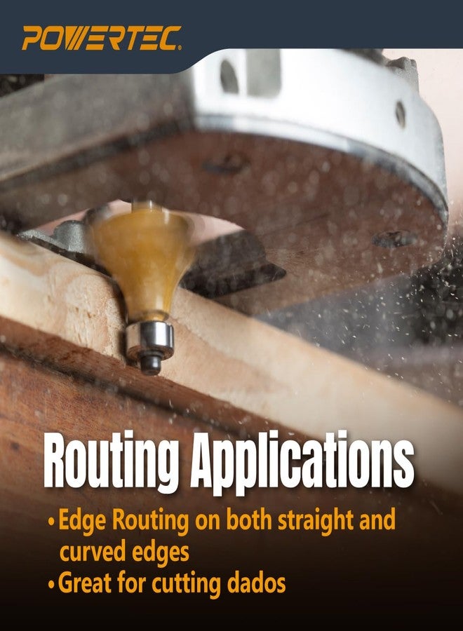 POWERTEC Universal Offset Router Base Plate w/Edge Routing Reversible Fence Guide, Marked Predrilled Holes Fits Listed Models Porter Cable, Bosch, Milwaukee, Ryobi, Makita, Dewalt, Craftsman (71398) - Image 5