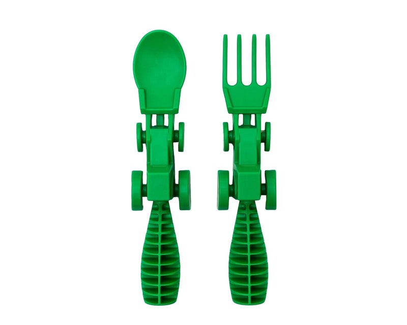 Constructive Eating  Toddler Utensils Made in USA Dishwasher Safe BPA Free Easy Grip Handle Silverware for Toddlers Utensils for Kids Toddler Fork and Spoon - Image 4