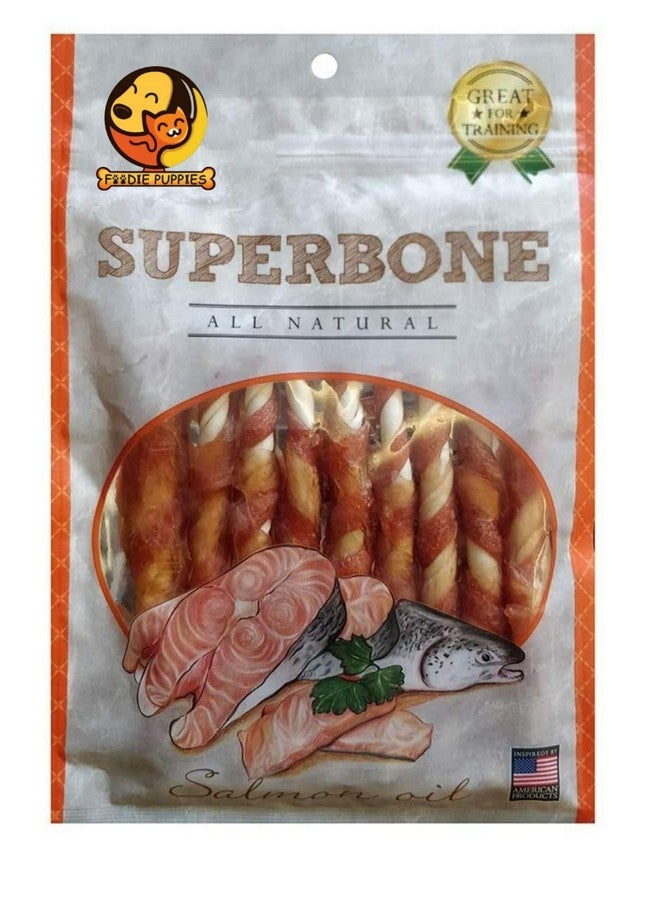 وجبة سوبربون الطبيعية للكلاب من أعواد الدجاج، 9 في 1 (زيت السلمون) | وجبة خفيفة سهلة الهضم للتدريب | وجبة خفيفة صحية ولذيذة مناسبة لجميع سلالات الكلاب - Image 1